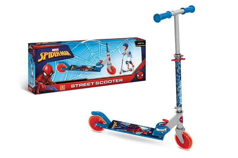 Hulajnoga Spiderman ARTYK z regulacją wysokości, 12 cm kółka