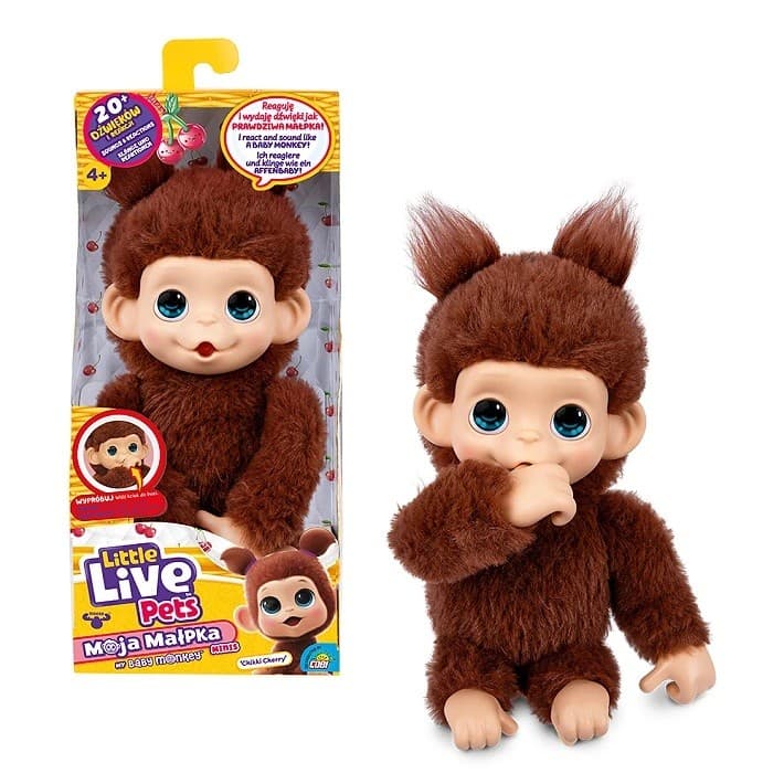 COBI Interaktivna plišasta mucka Little Live Pets - Mini opica Chikki Cherry