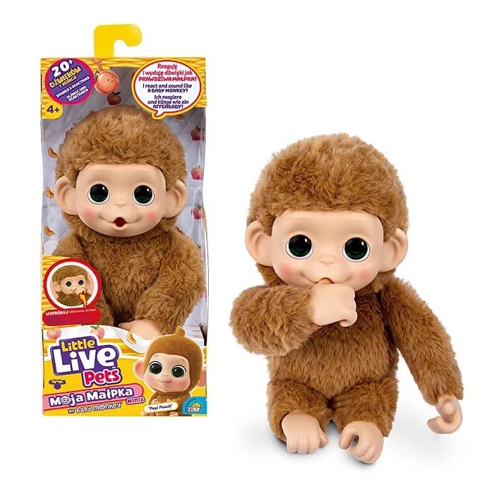 COBI Interaktivna plišasta mucka Little Live Pets - Mini opica Pepi Peach