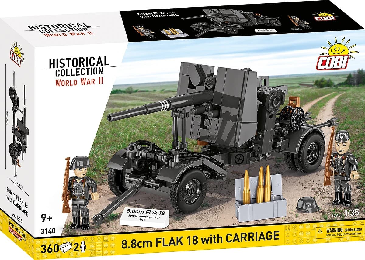 Gradbeni bloki COBI 8.8 cm Flak z vozičkom (360 kock)