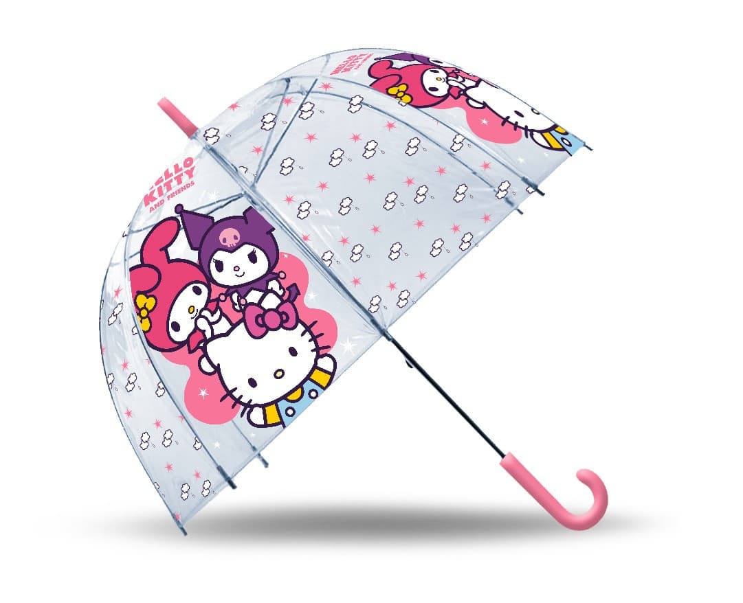 Dežnik KIDS EUROSWAN Hello Kitty, prozoren
