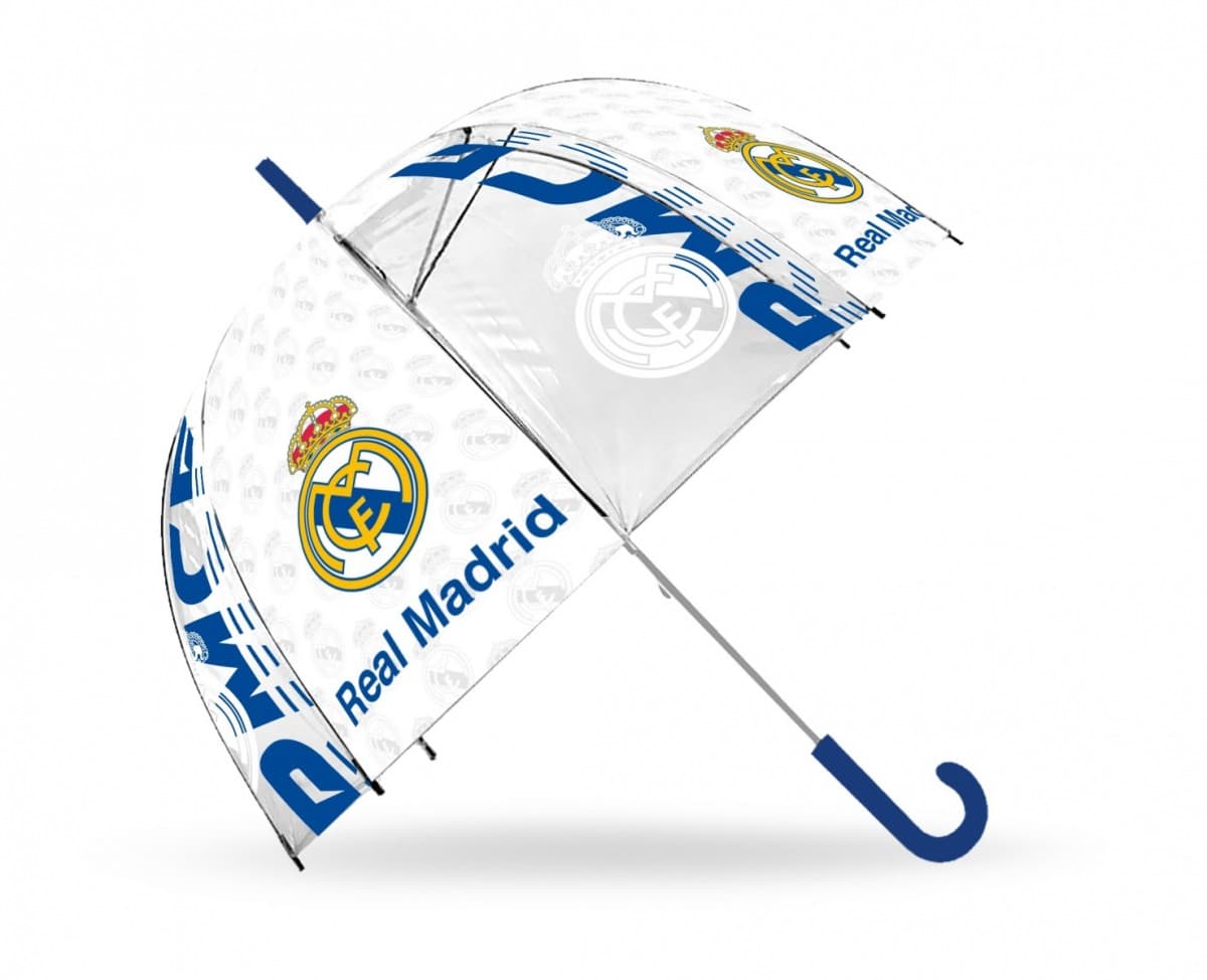 Prosojen, ročni dežnik Real Madrid, 19"