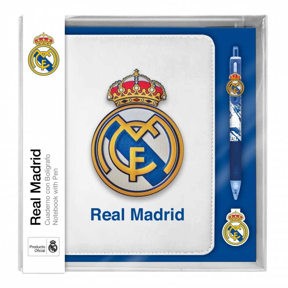 Komplet: Noterik + 10 barvni svinčnik Real Madrid