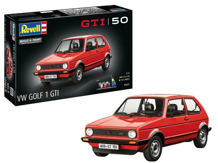 Plastični model avtomobila VW Golf 1 GTI "50 Years", 1:24