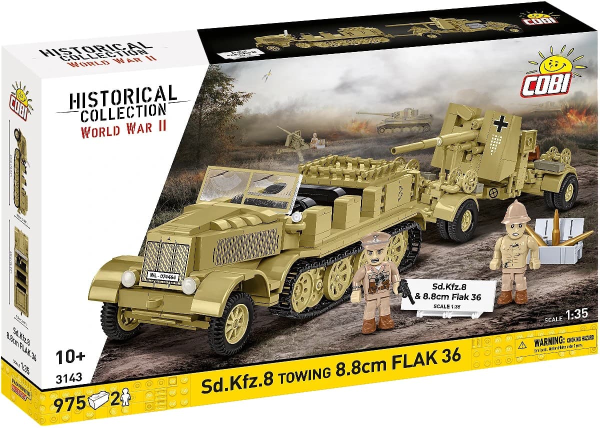 COBI Kocke - Sd.Kfz.8 vleče 8.8 cm Flak 36 (975 kosov)