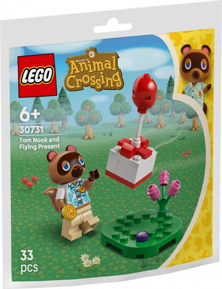 Lego Kocke Animal Crossing Tom Nook z Darilom na Balonu