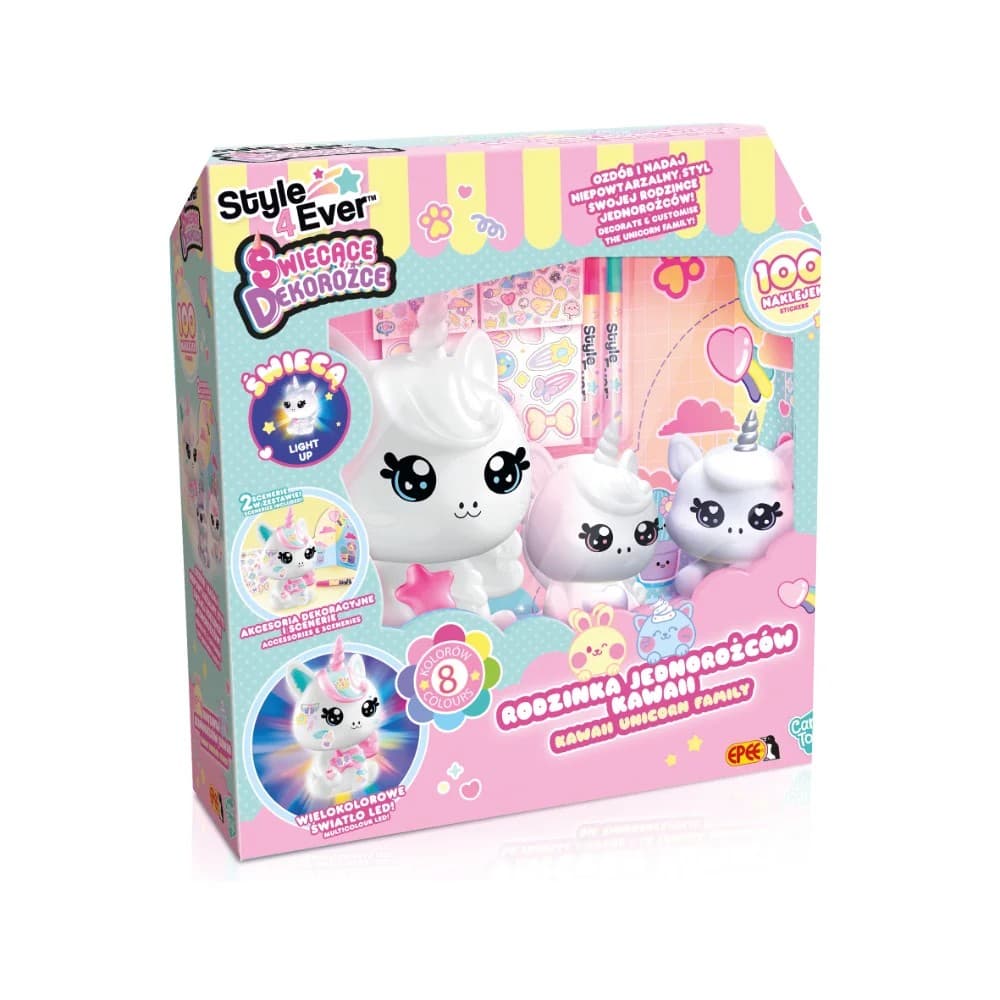 Kreativni set Dekorožci - družina enorožcev v kawaii stilu EPEE