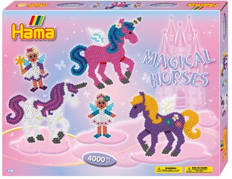 Hama darilni set - magični konji, 4000 koralikov
