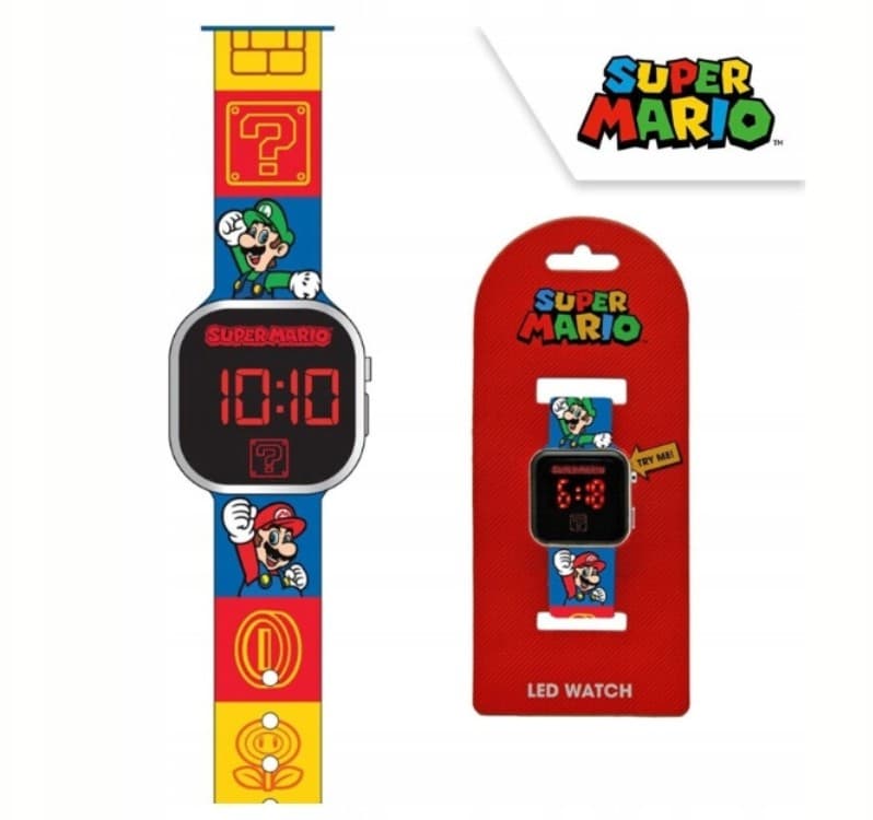 Otroška LED ura Super Mario KIDS EUROSWAN s koledarjem