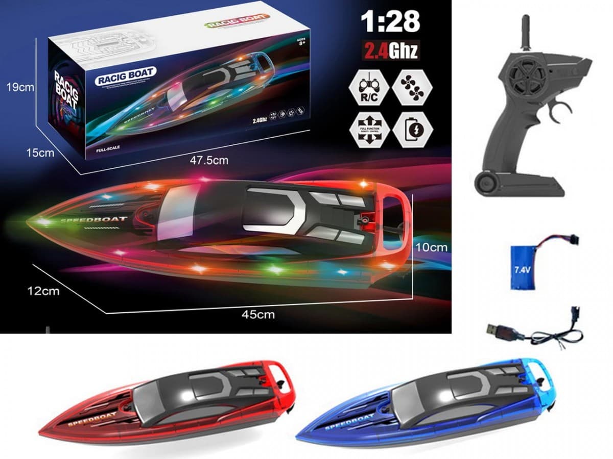 RC hitra dirkalna čoln, 2,4 GHz, LED luči, 45 cm 3