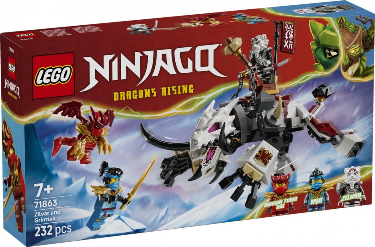 LEGO Ninjago 71863 Zilvar in zmajska zver Grimtak