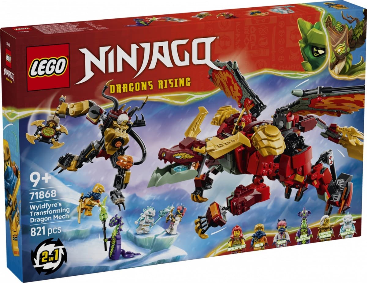 LEGO NINJAGO Transformirajoči zmajev mech Wyldfyre 71868 - 2 v 1