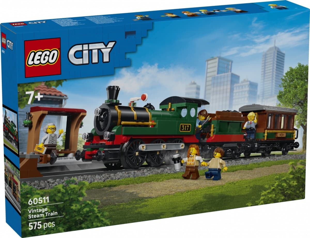 LEGO City Retro vlak s parno lokomotivo (60511)