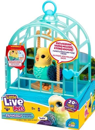 Interaktivni ptiček Little Live Pets, ki govori in poje (modro-rumen)