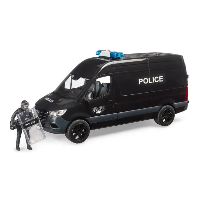 Policijsko vozilo MB Sprinter z lutko policista BRUDER