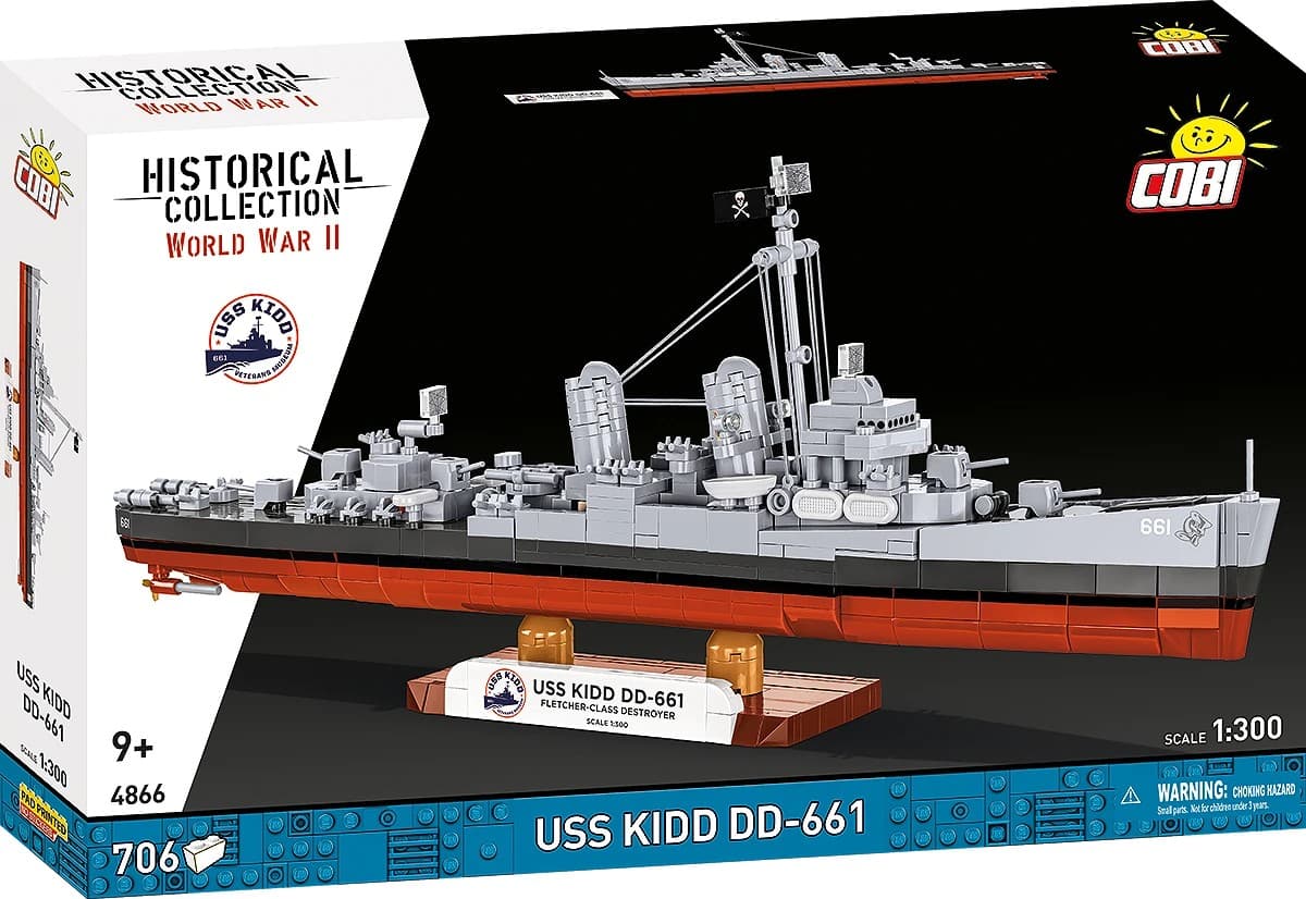 Gradbeni bloki COBI USS Kidd DD-661 (706 kosov)