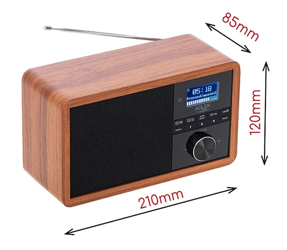 ADLER DAB+ Radio z Bluetooth, USB, SD, LCD, lesen 8