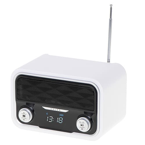 ADLER Bluetooth Radio, lesena ohišja, vgrajen akumulator