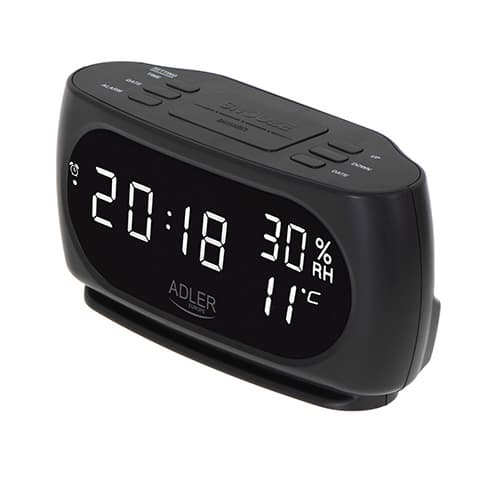ADLER AD 1186 - LED budilka s prikazom temperature in vlažnosti, črna 8