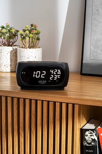 ADLER AD 1186 - LED budilka s prikazom temperature in vlažnosti, črna 6