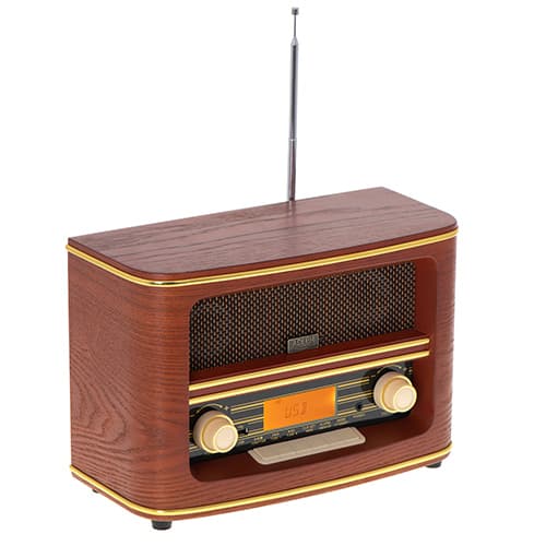 ADLER Retro radio z Bluetooth, AM/FM, USB, SD, les 7