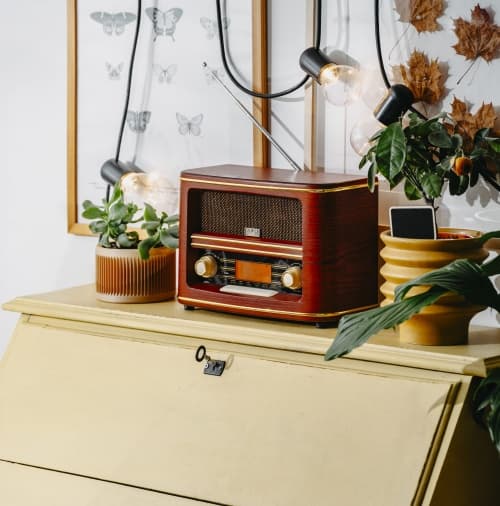 ADLER Retro radio z Bluetooth, AM/FM, USB, SD, les 3