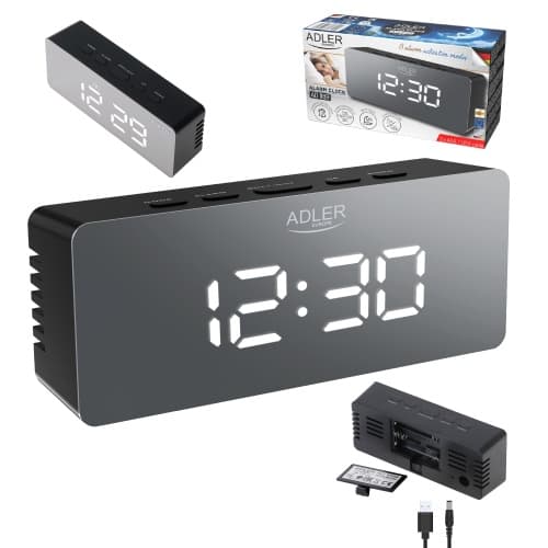 ADLER AD 1189 - Digitalna budilka z LED zaslonom in termometrom, črna 8