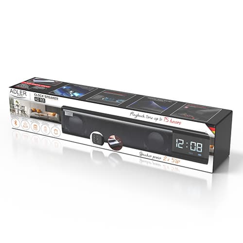 Zvočnik Soundbar Adler AD 1191 z budilko in Bluetooth 5.0 2