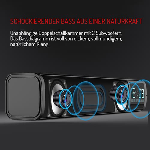 Zvočnik Soundbar Adler AD 1191 z budilko in Bluetooth 5.0 5