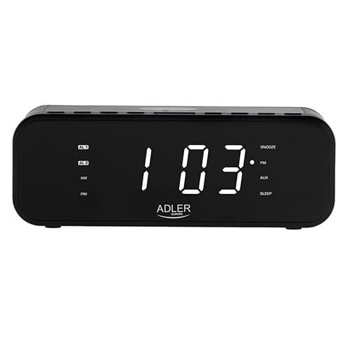 ADLER AD 1192 - Radio budilka z brezžično polnilko in FM radiem, črna 3