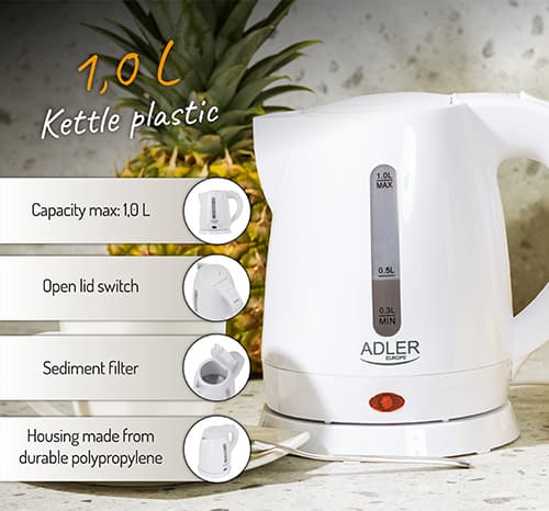 ADLER AD 1272 Plastični kuhalnik, 1,0 L 2