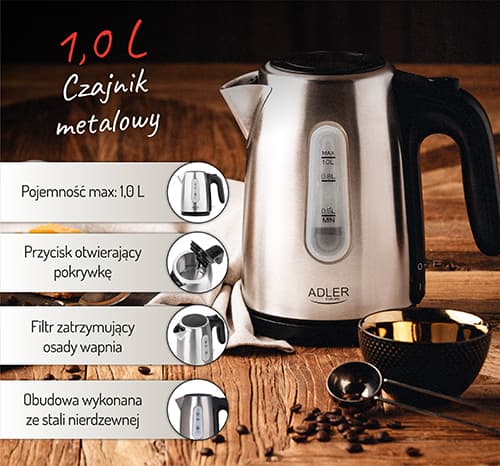 ADLER AD 1273 Kovinski kuhalnik, 1,0 L 3