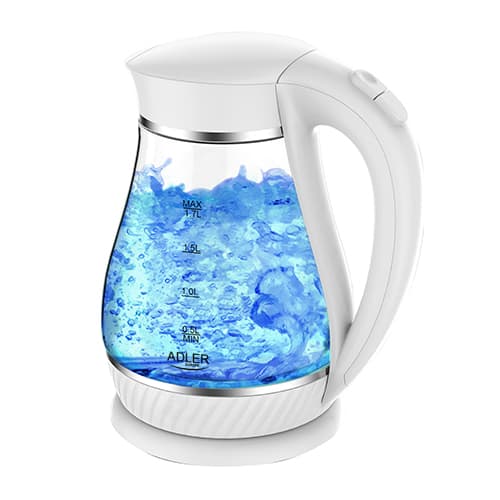 ADLER AD 1274 White Stekleni kuhalnik, 1,7 L