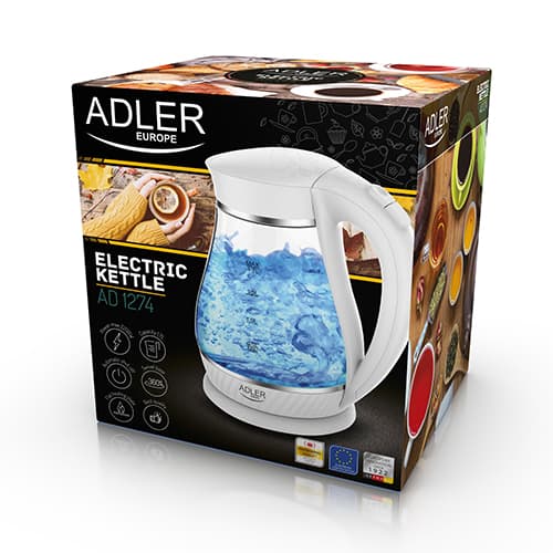 ADLER AD 1274 White Stekleni kuhalnik, 1,7 L 4