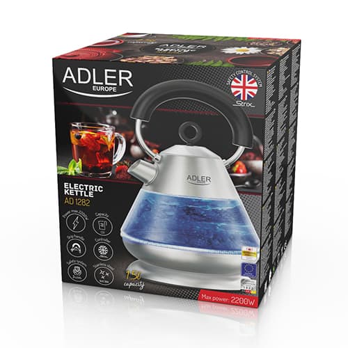 Adler AD 1282 Steklen kuhalnik vode, 1.5l, STRIX 7