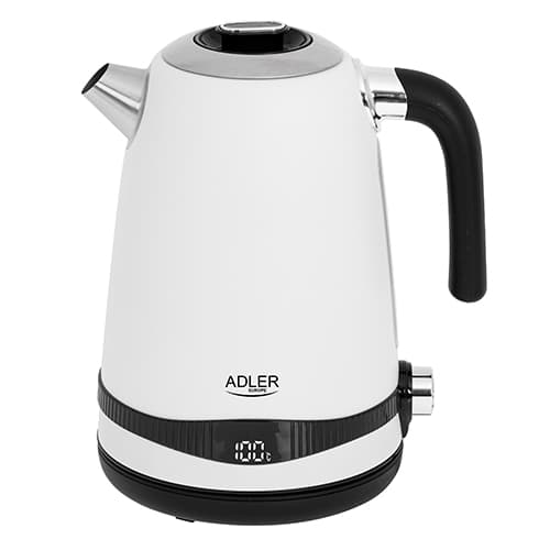 ADLER AD 1295 Kuhalo za vodo, 1,7 l, LCD in regulacija temperature, belo