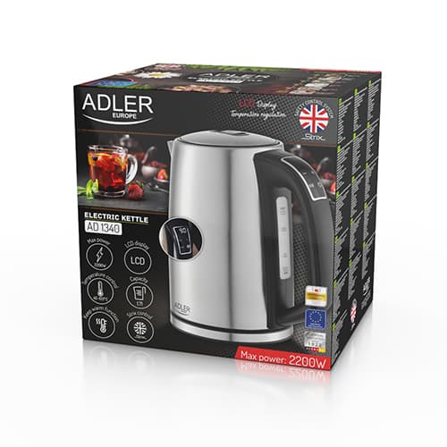 ADLER AD 1340 Kovinski kuhalnik z LCD & temp. regulacijo, 1,7 L 7