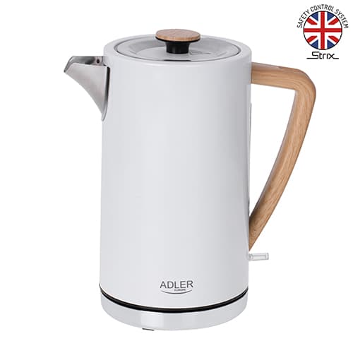ADLER grelnik vode AD 1347, 1,7L, bel, strix