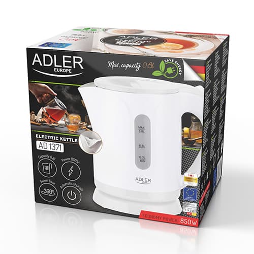 ADLER AD 1371 Mini kuhalnik, 0,8 l, bela 6