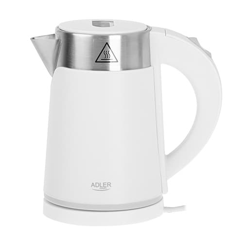 Kovinski kuhalnik vode ADLER AD 1372, 0.6L, bel