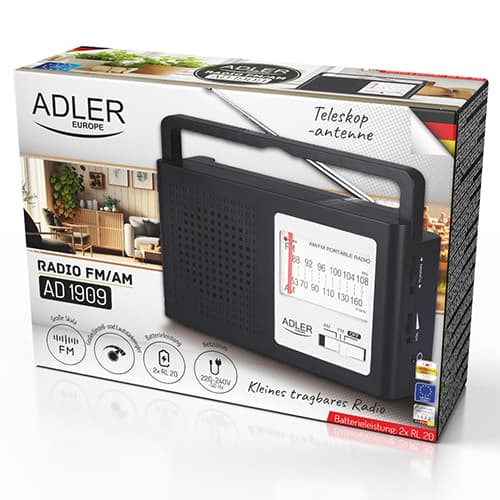 ADLER AD 1909 AM/FM radio z anteno 5