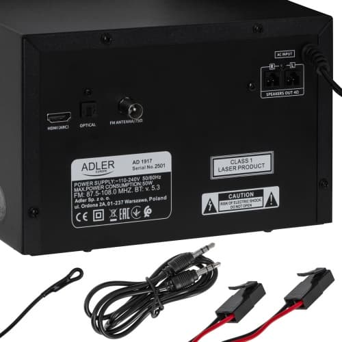Hi-fi sistem Adler AD 1917 z Bluetooth, CD, USB in FM radiem 3