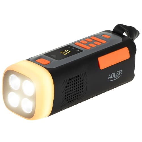 ADLER AD 1920: Pomožno radio, solarno, ročka, powerbank, BT 5.0, LED 4W