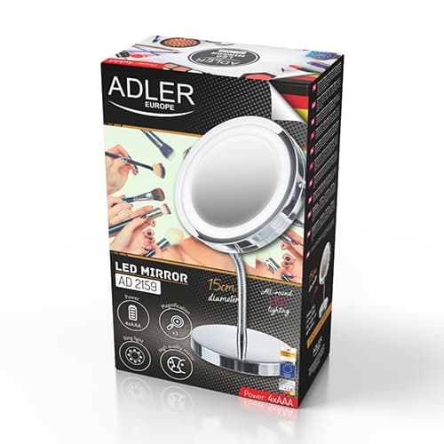 ADLER AD 2159 Kozmetično ogledalo z LED osvetlitvijo 6