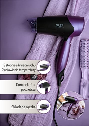 ADLER AD 2260 Sušilnik las, 1600W, s hladnim zagonom 5
