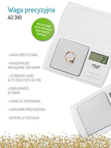 ADLER AD 3161 Precizijska tehtnica, do 500g 7