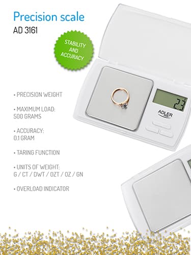 ADLER AD 3161 Precizijska tehtnica, do 500g 8