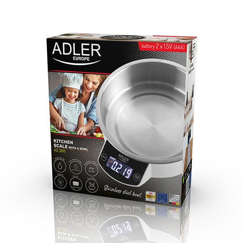 ADLER AD 3166 Kuhinjska tehtnica z merilno posodo, 5 kg 4