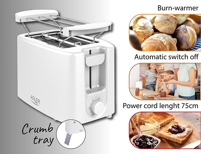 ADLER toaster AD 3223 za 2 kromki 7