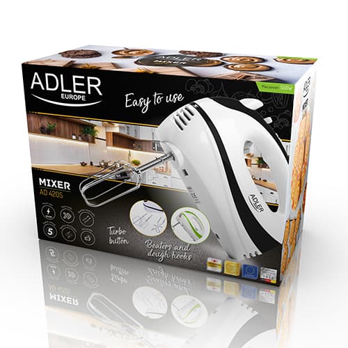 ADLER AD 4205 Ročni mešalnik, 550W, črn 6